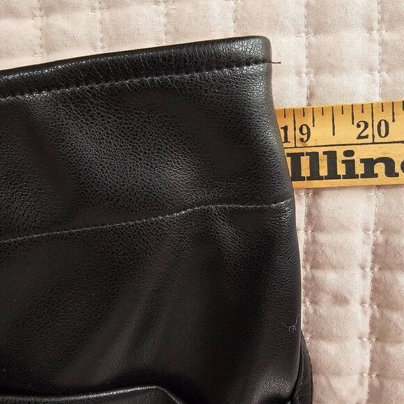 NEW WITH TAGS MONO B TOO COOL VEGAN LEATHER BLACK STRAIGHT PANTS SIZE M - Picture 13 of 15